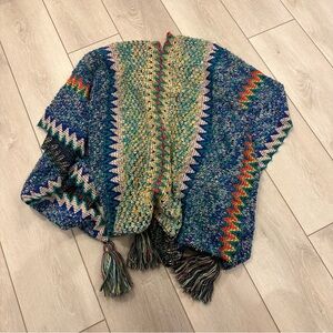 Handmade Poncho Versatile Scarf Sweater One Size